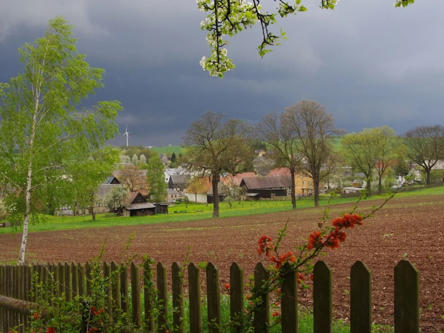Apartment in Mülsen With Balcony, Heating, Garden Furniture
