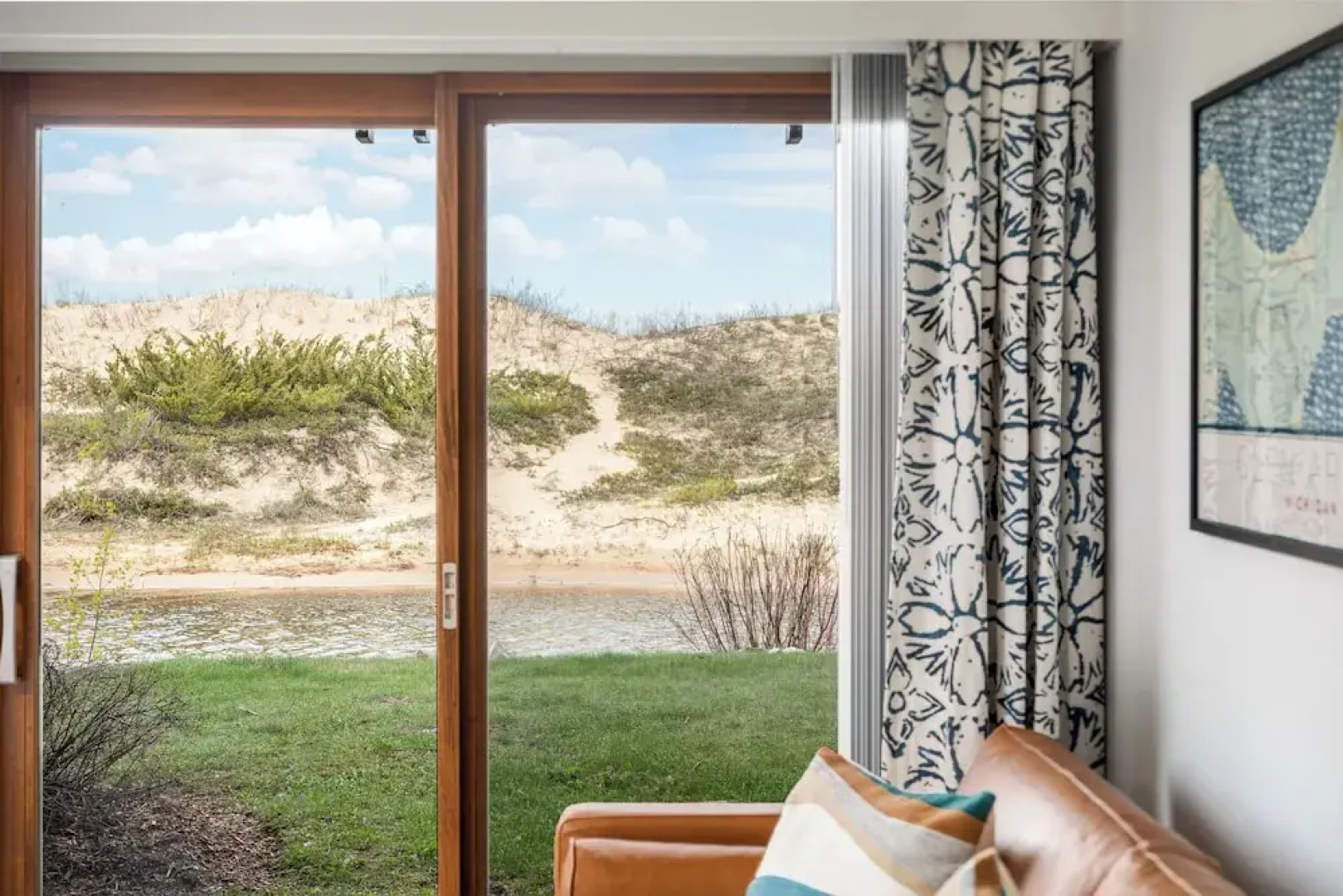 Glen Arbor Riverfront Retreat: Steps to Beach!