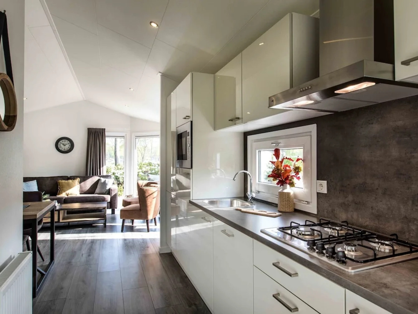 Modern chalet with a dishwasher, located in Park De Veluwe