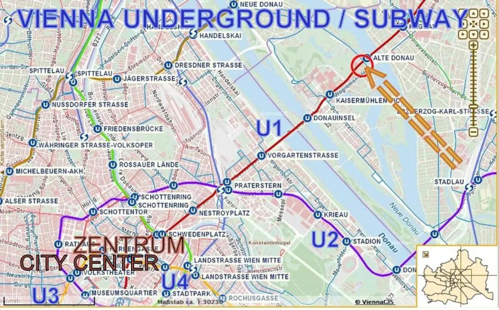 ZENTRUMNAH direkt an UBAHN bei UN-VIC und am BADESTRAND