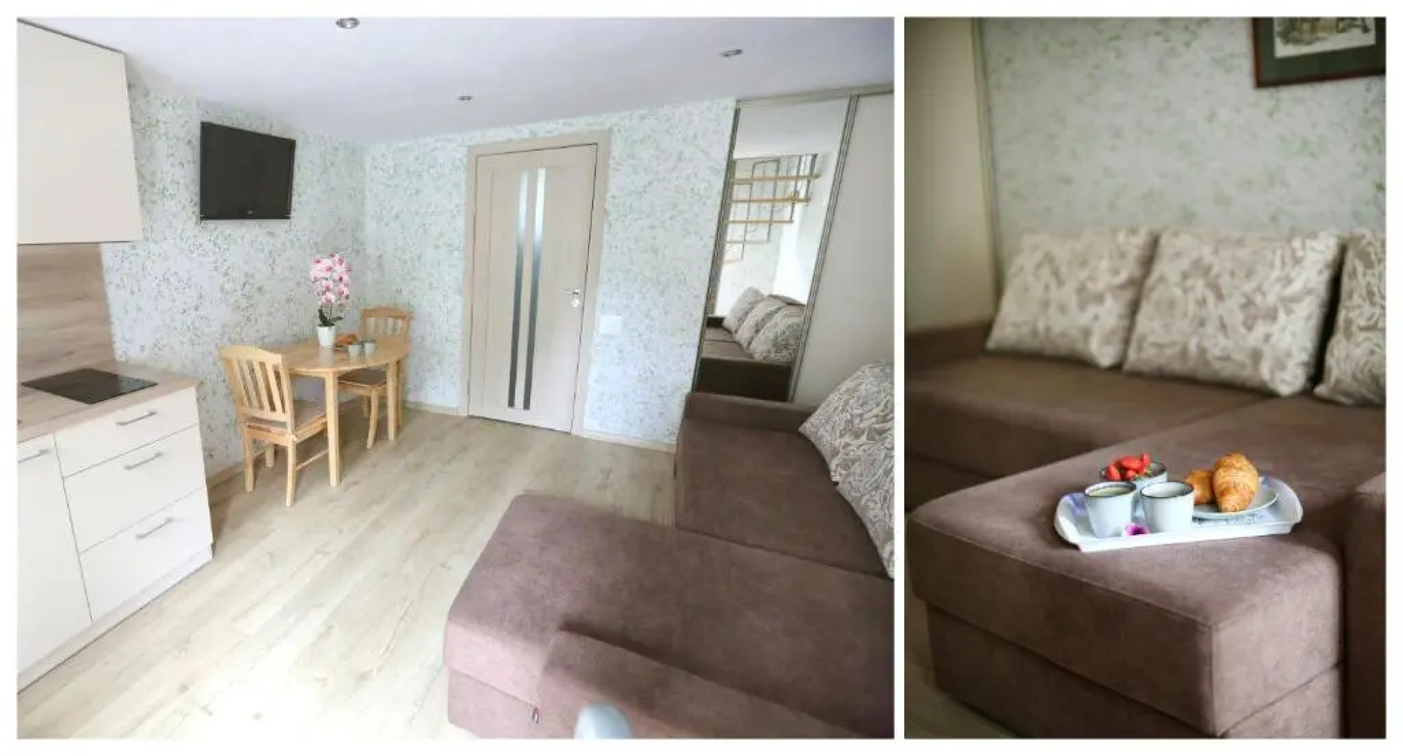 3 kambarių butas ir kotedžas