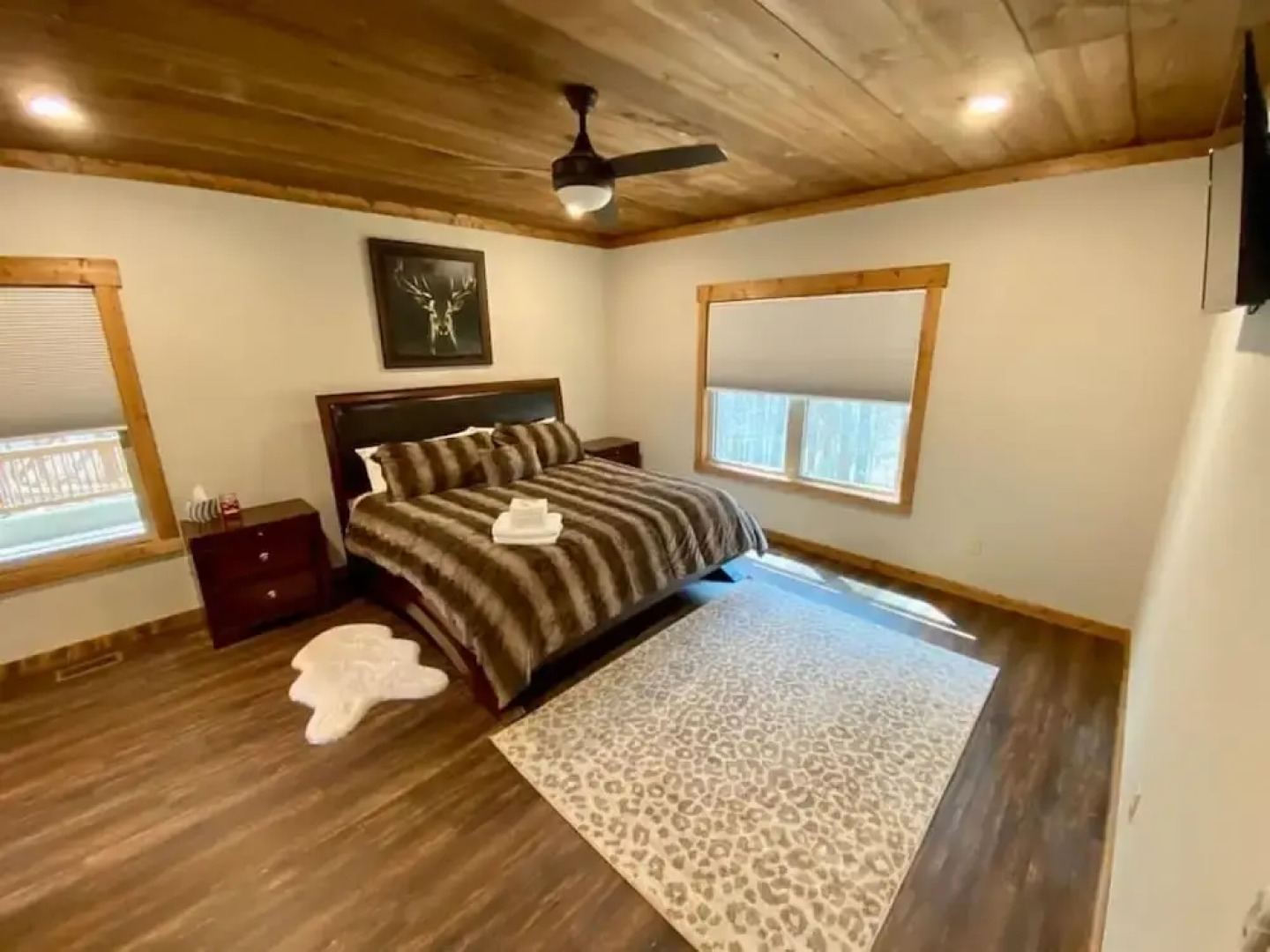 Bucks and Bunks - Brand new Cabin Come Relax or Watch TV Outside Fireplace