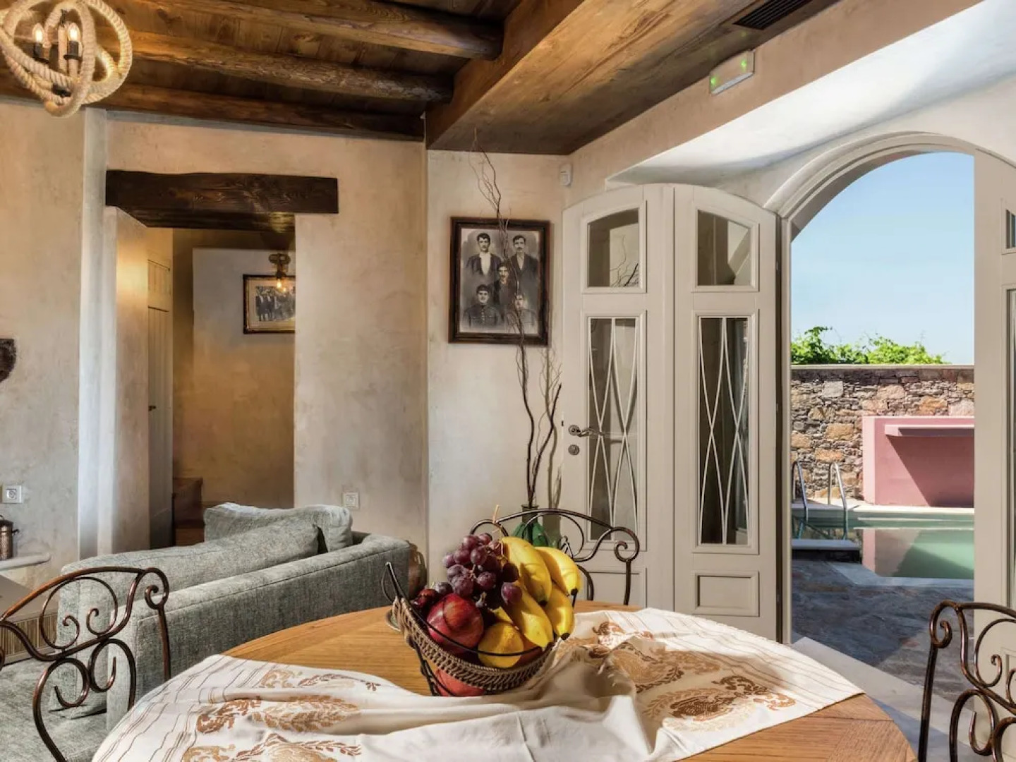 Traditional Renovated Villa Liodosifis with Heated Private Pool, Hot Tub & BBQ