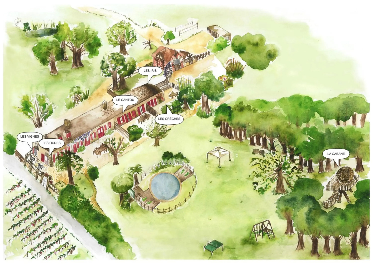 Chambres d'hôtes à la campagne à 5mn de Bergerac - Domaine de Bellevue Cottage