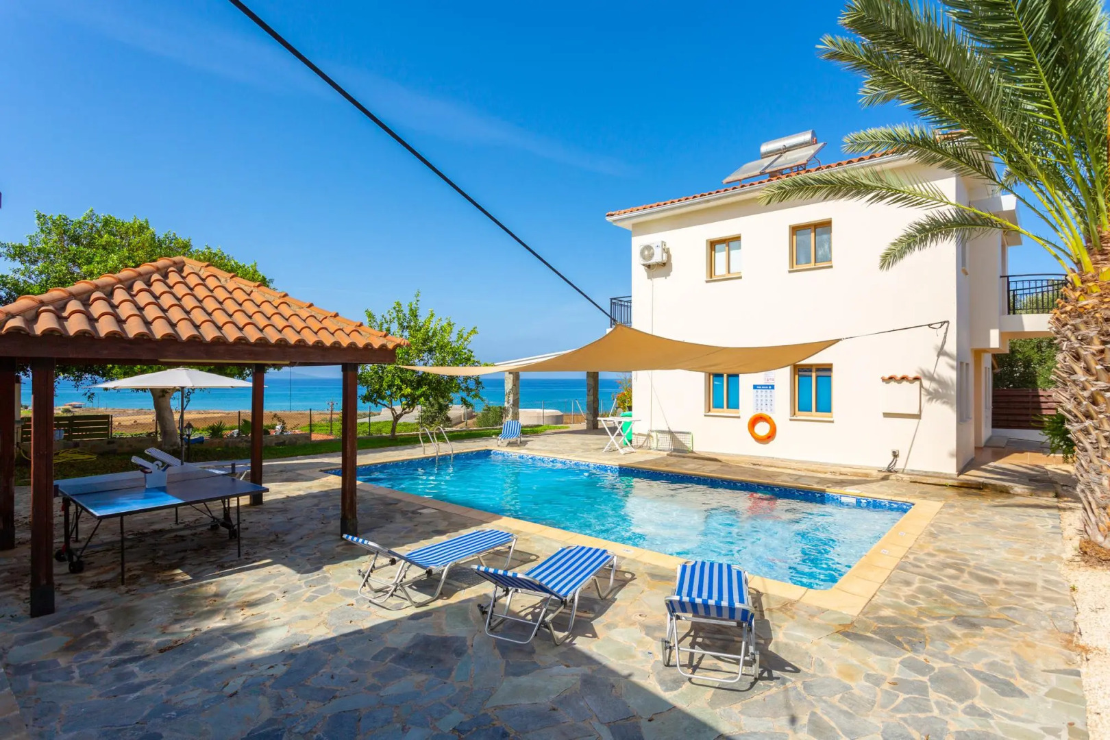 Villa Argaka Sunset Large Private Pool Walk to Beach Sea Views A C Wifi Eco-friendly - 2760