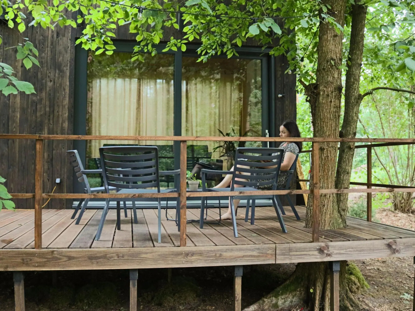 A holiday home in the woods for 4 people.