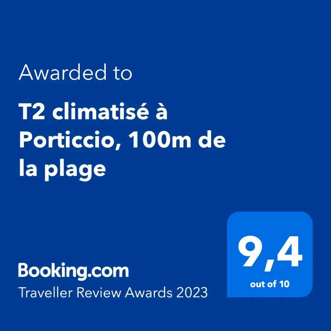 T2 climatisé à Porticcio, 100m de la plage