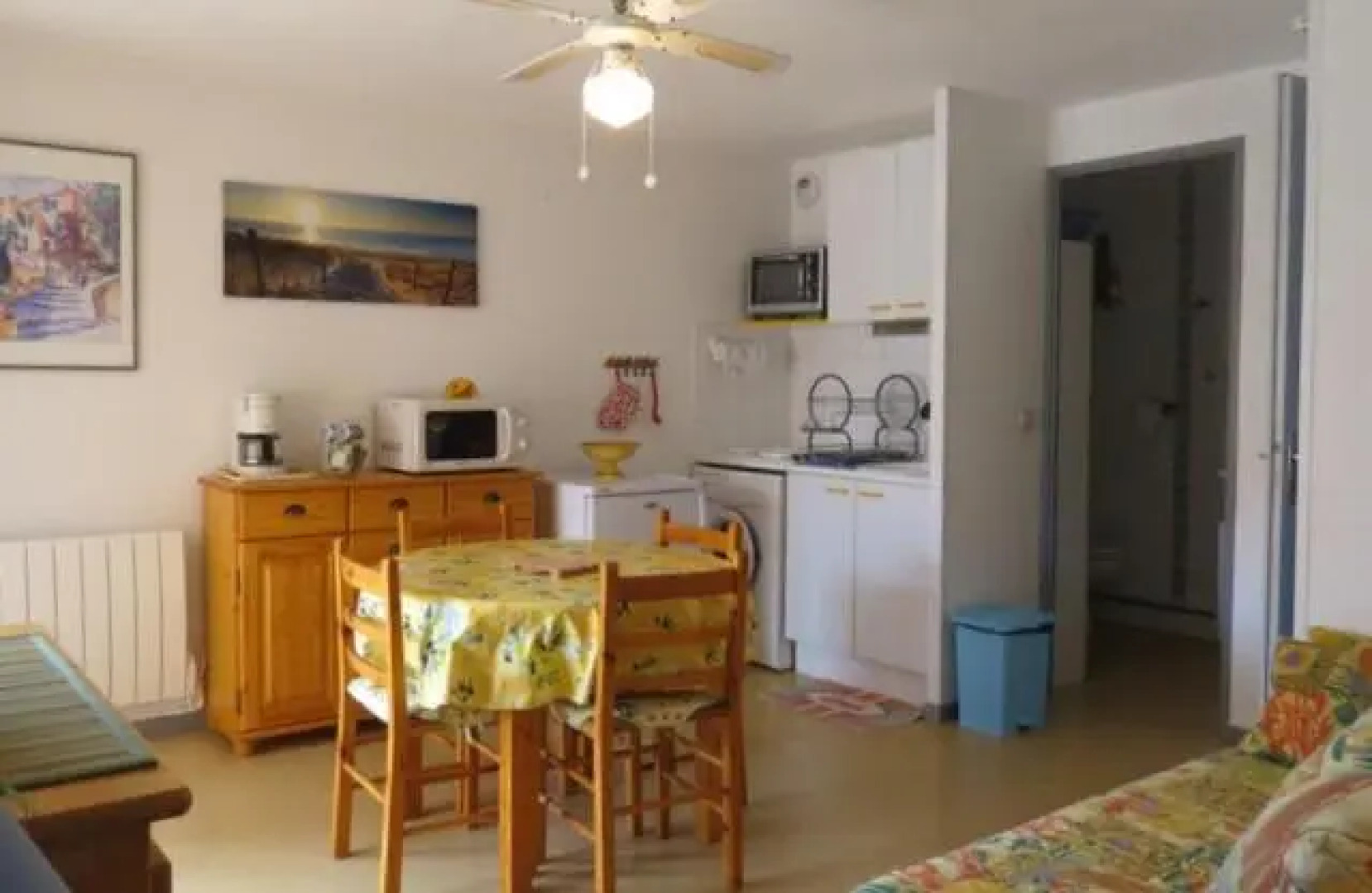 Coquet T2 coin nuit accès direct plage - vue mer - parking privé 5CMER48C