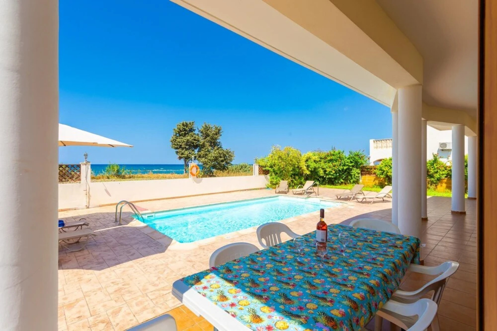 Achilles Beach Villa Large Private Pool Walk to Beach Sea Views A C Wifi Car Not Required - 2050