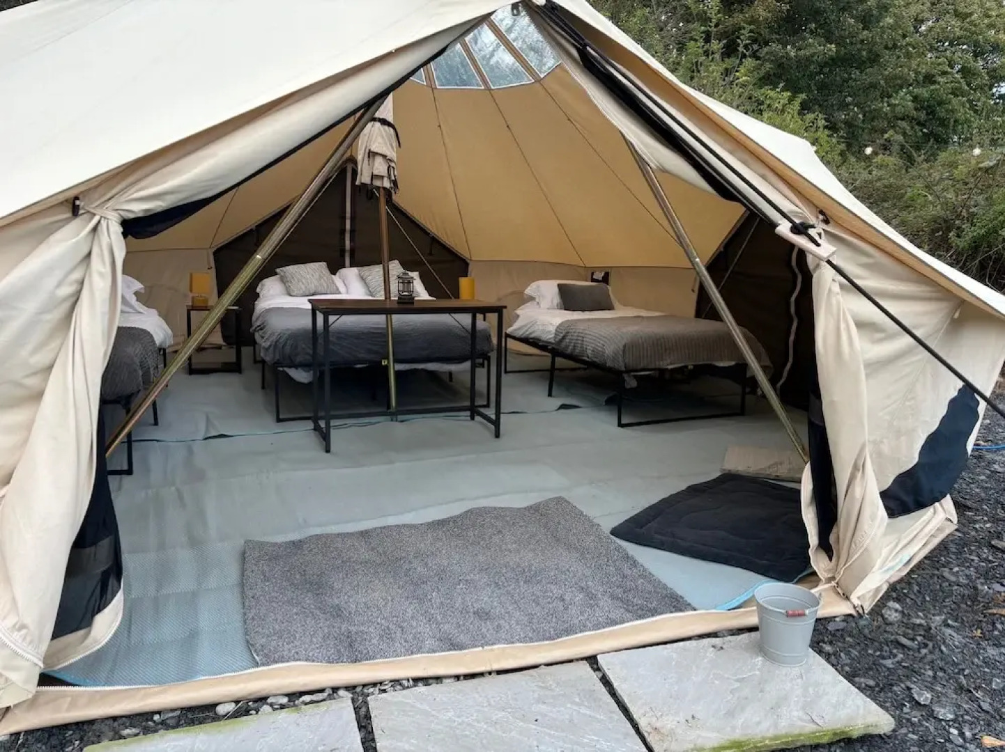 Cozy Hot Tent With Log Burner & Hot Tub Left Tent