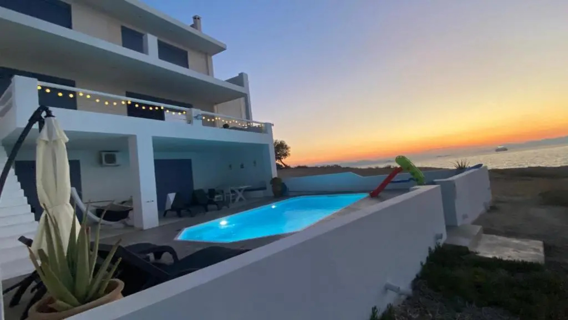 NV pool villa Aegina 1