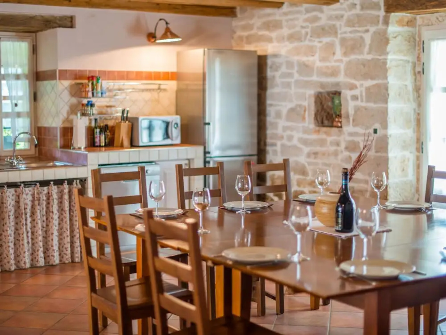 Enchanting villa with beautiful stone architecture