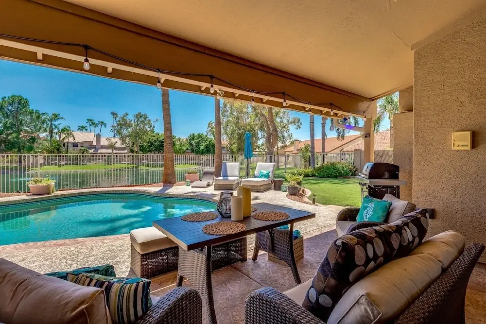 Updated Waterfront Home W/ Private Heated Pool & Garage. Near Arrowhead Shops! By Redawning