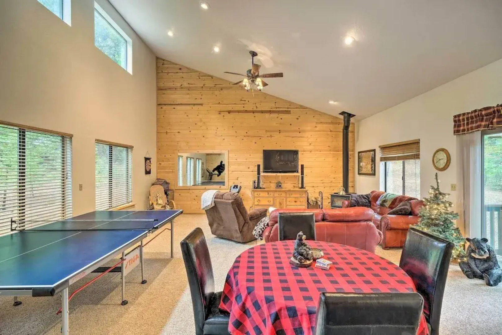 Game Room & Deck: Pet-friendly Camp Connell Cabin