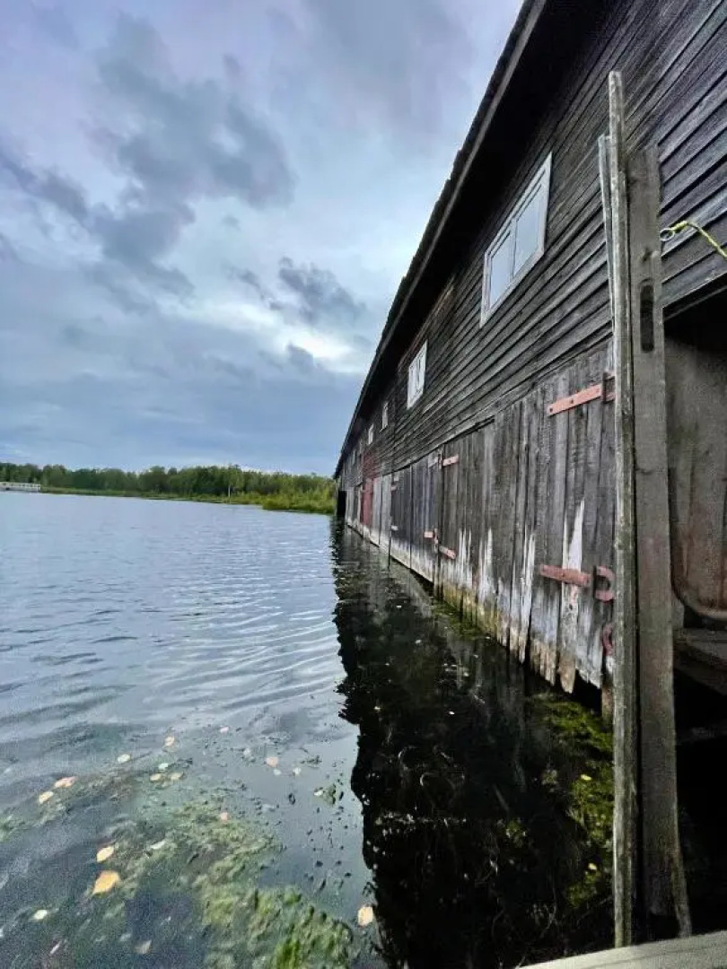 Laivu māja uz Alūksnes ezera/ Boat house on a Lake