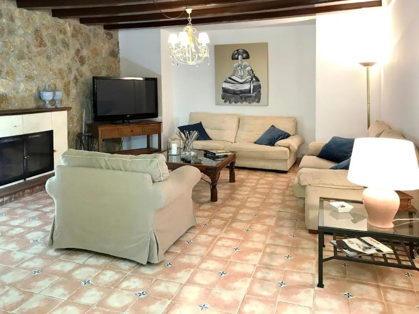 Villa with 9 bedrooms in Can Trabal with wonderful mountain view private pool enclosed garden 12 km from the beach