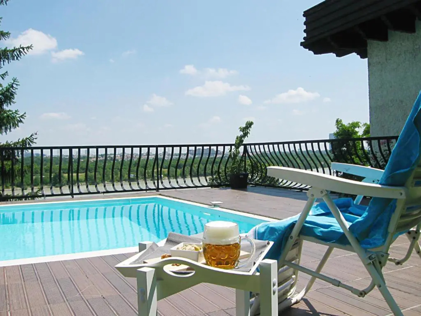 Danube view house with garden