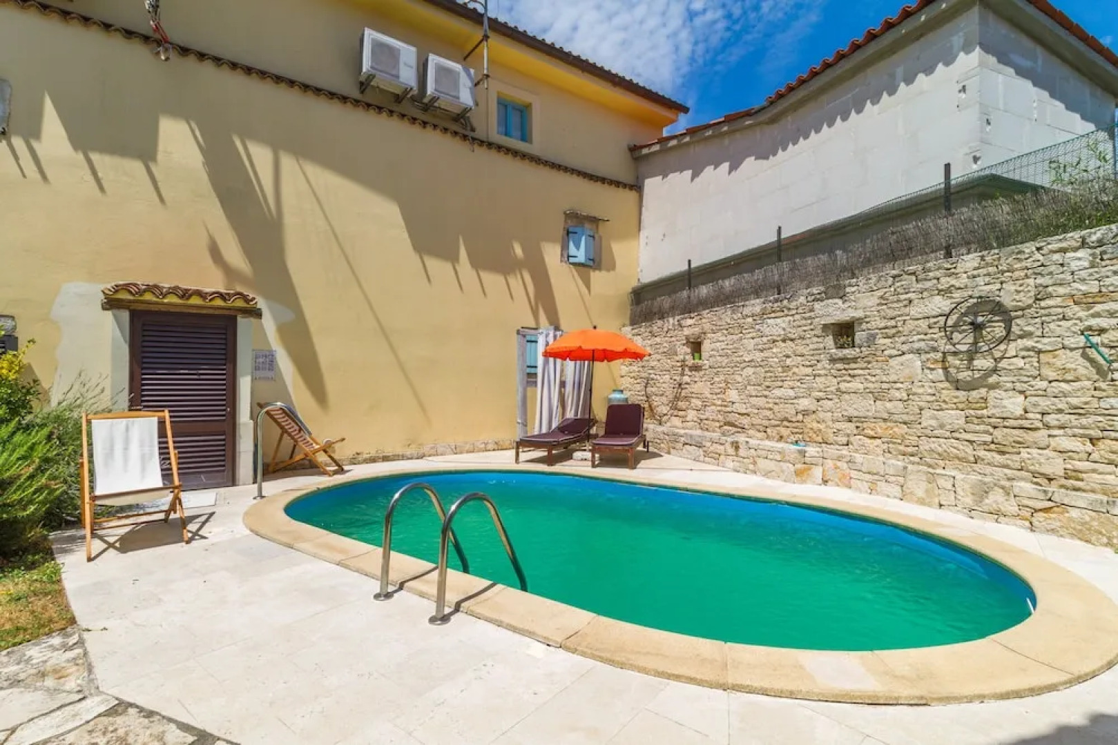 Especially charm stone house with a pool