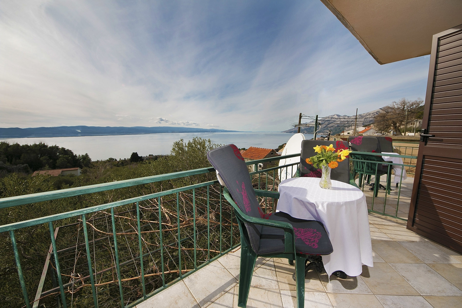 Apartment Panorama - terrace with sea view: A1 Brela, Riviera Makarska