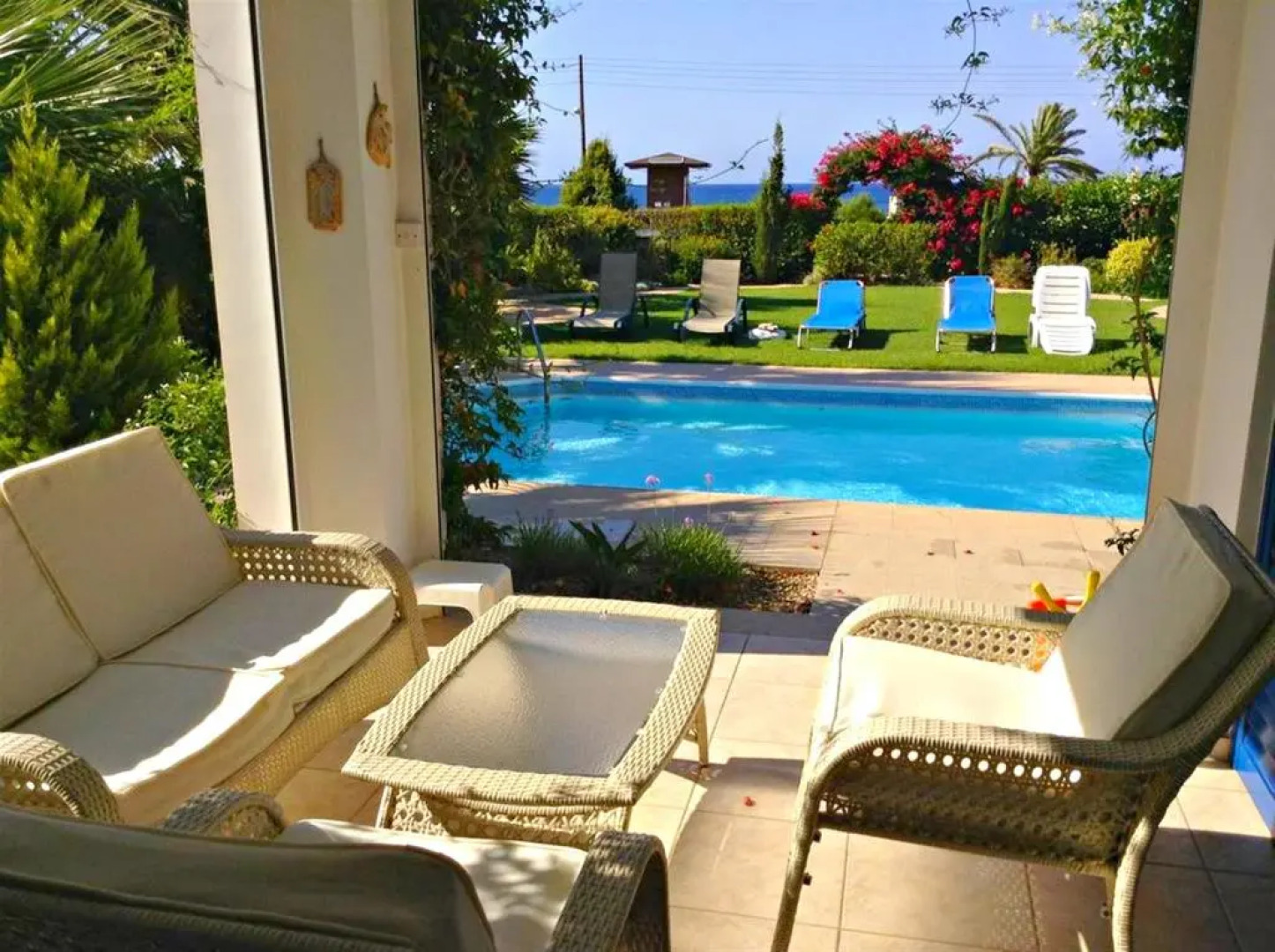 Latchi Beach Front Villa - Private Heated Pool - Amazing Uninterrupted Sea Views