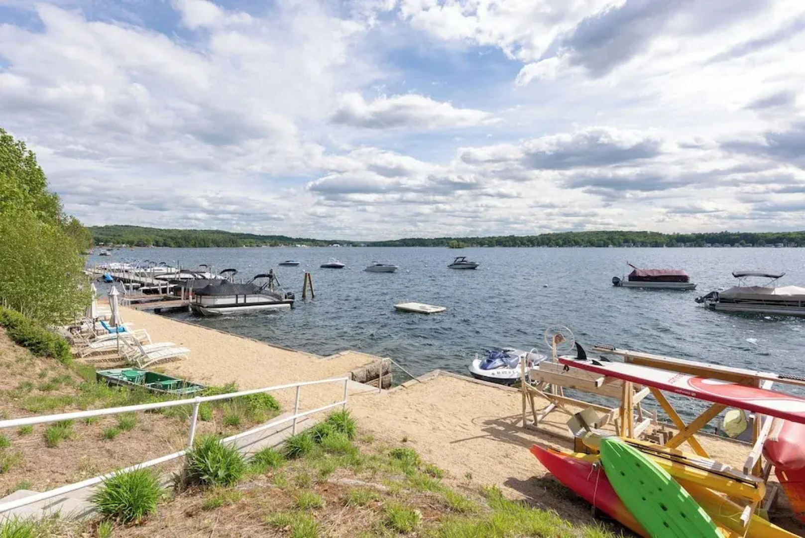 Steps to Beach: Lake-view Laconia Getaway!