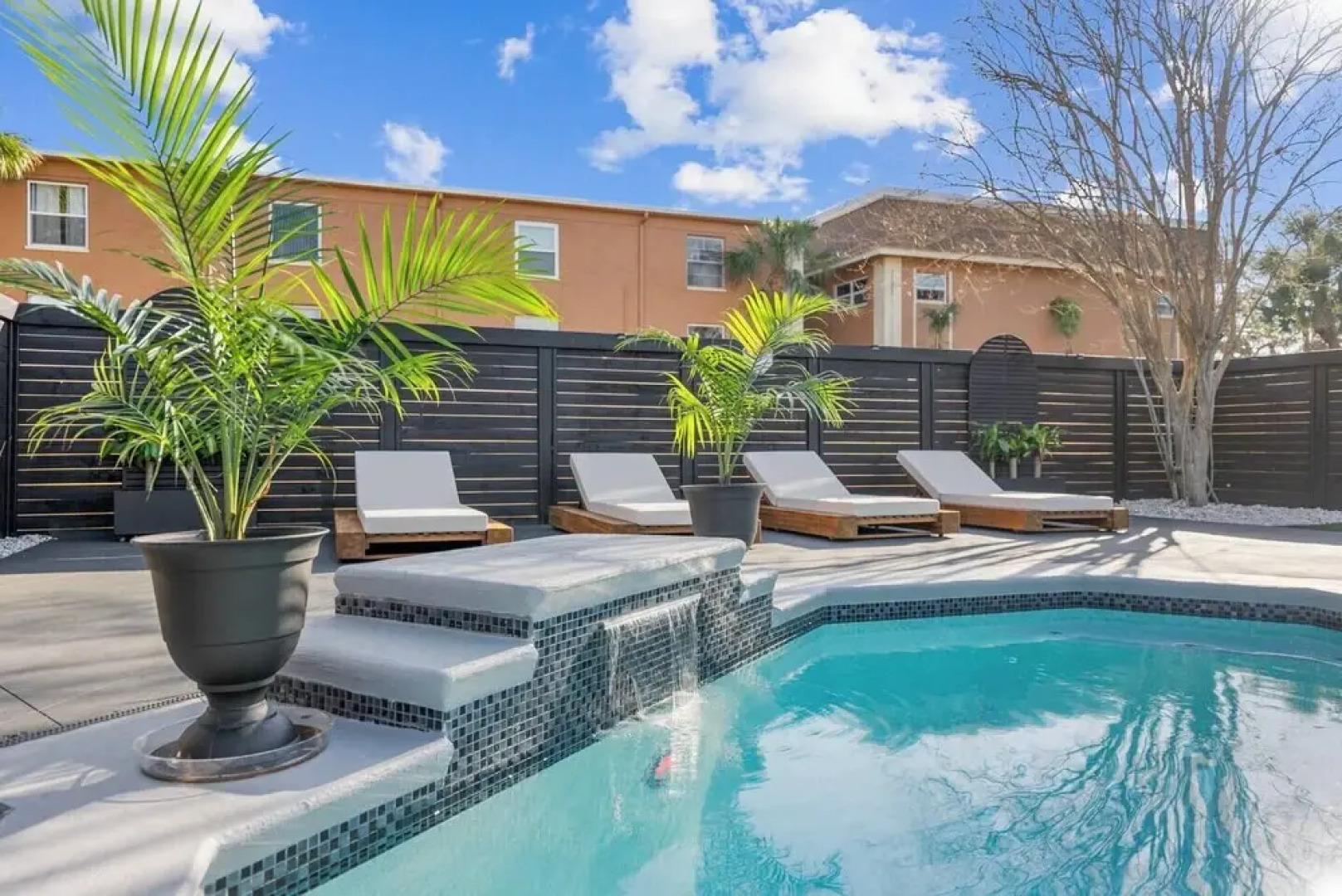 Luxury poolside paradise