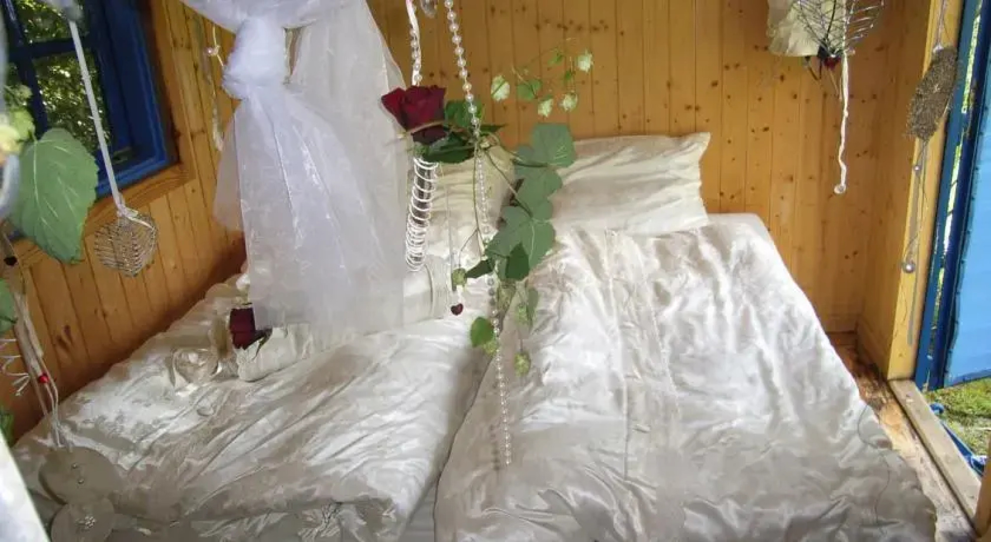 Kleines Haus im Grünen, Zirkuswagen, Hängebett & Zimmerli