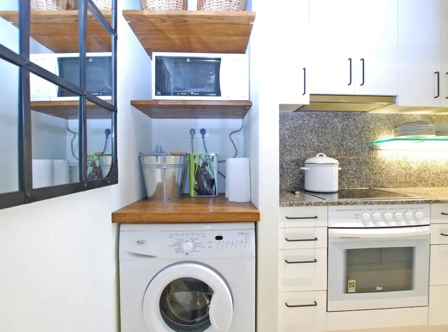 Blue fridge apartment