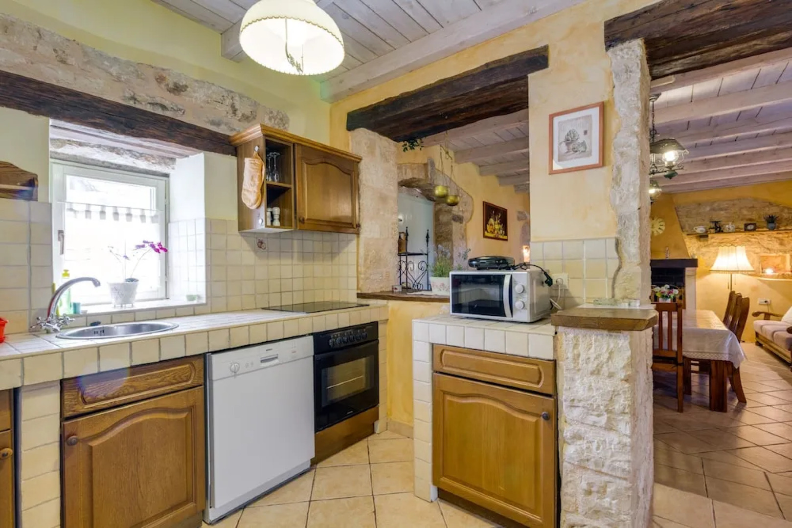 Especially charm stone house with a pool