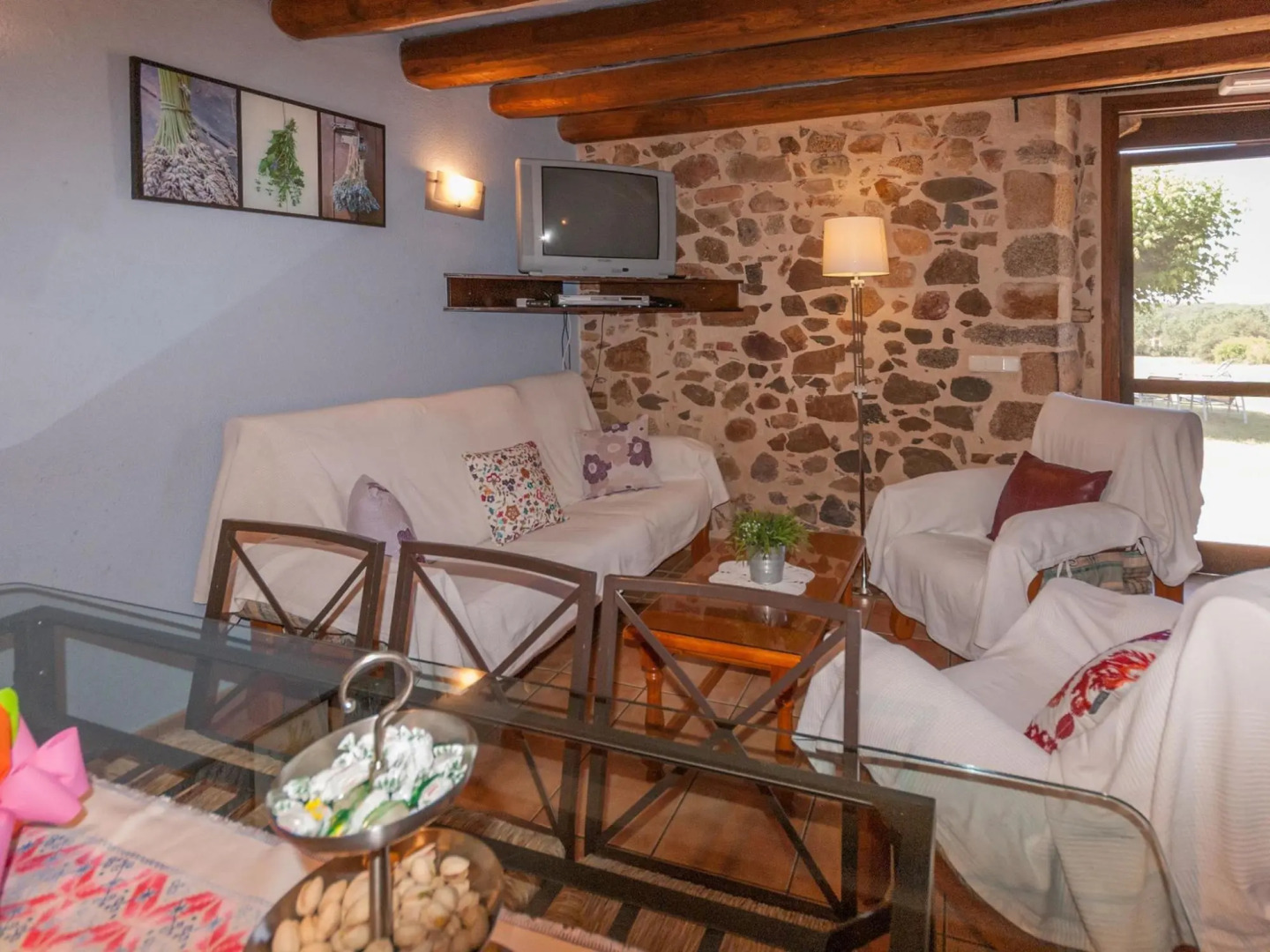 Catalan Farmhouse With Round Pool in the Middle of Forest