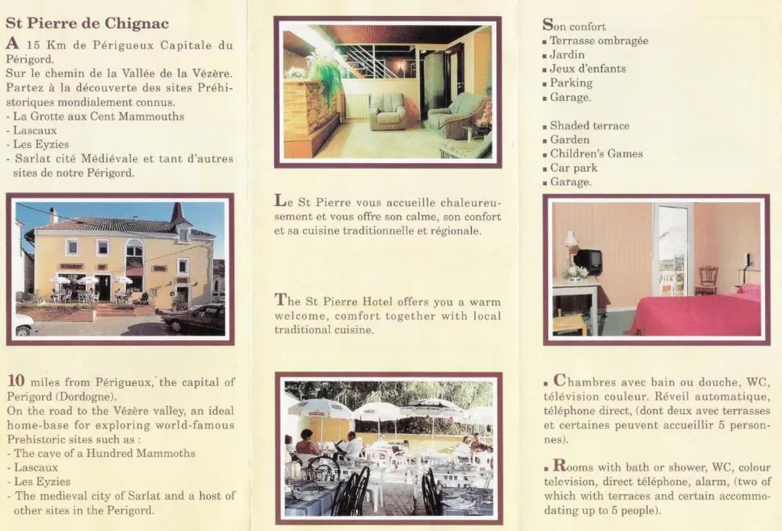 Hôtel Le Saint Pierre à St-Pierre de Chignac en Périgord