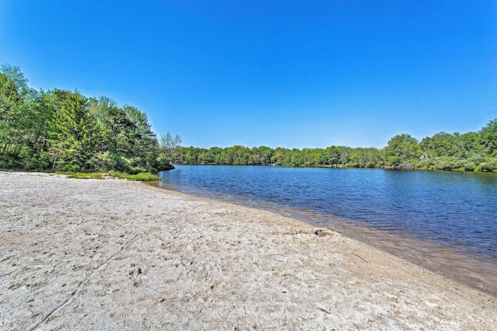 Deck & Lake View: Spacious Long Pond Home!