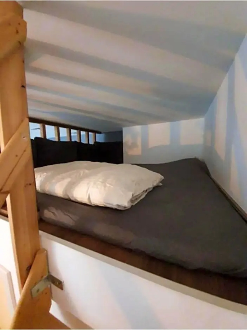 modern studio with mezzanine