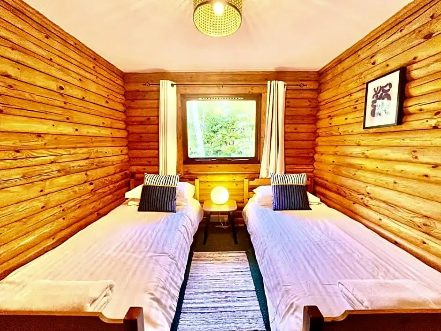 Riverside log cabins