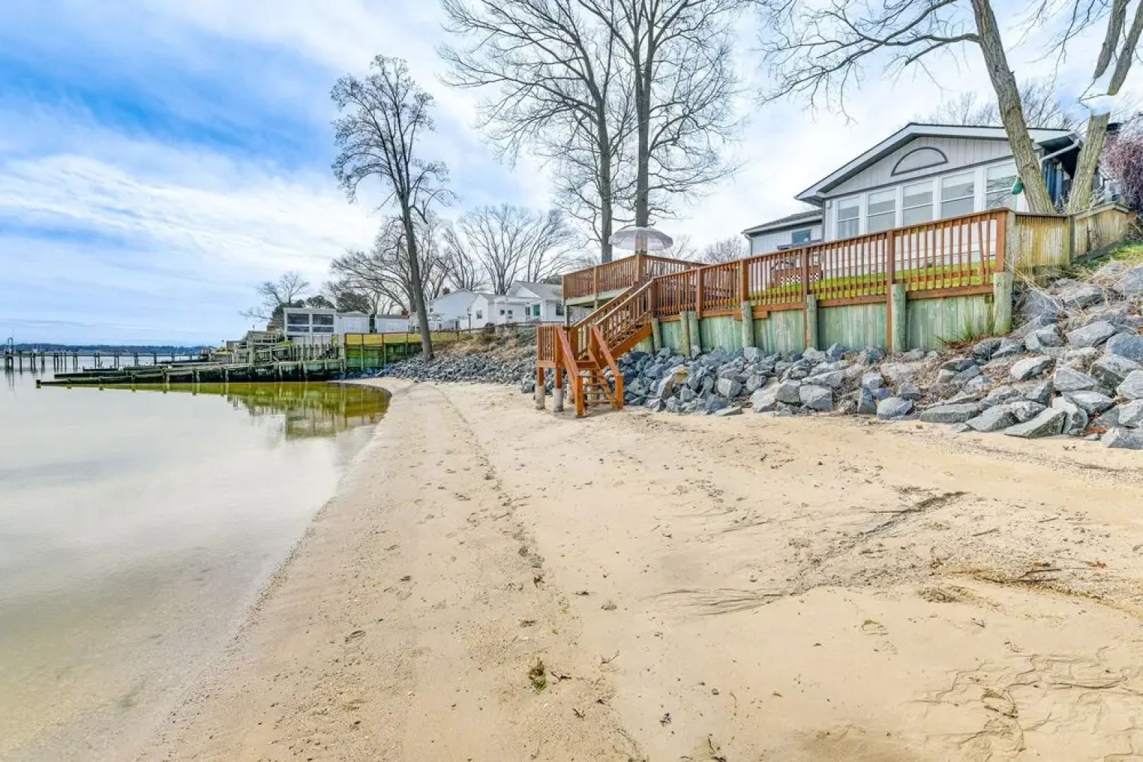 Riverfront Colonial Beach Home w/ Private Beach!