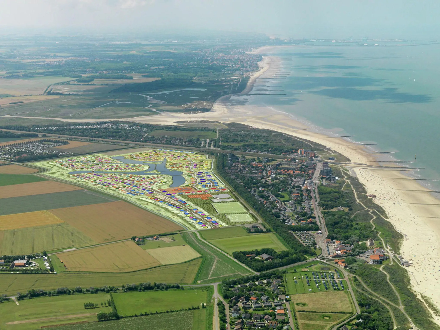 Detached villa with three bathrooms, 400 m. from the beach