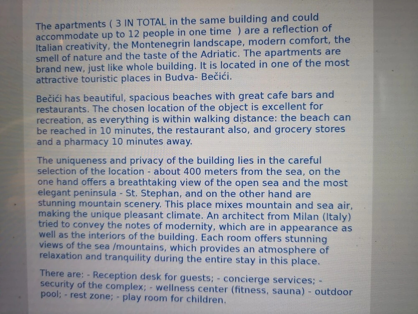 Seaview Brandnew Apartment in Spa Resort Budva