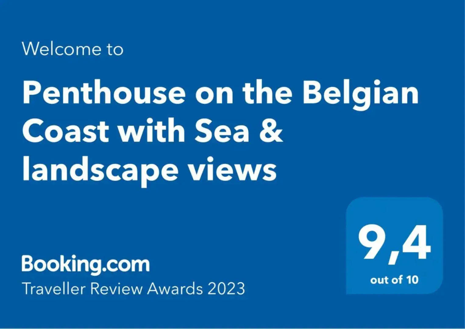 Penthouse on the Belgian Coast with Sea & landscape views