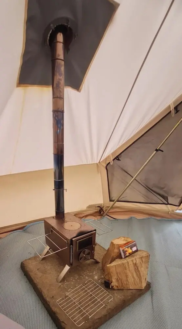 Cozy Dog Friendly Hot Tent With Log Burner & Logs