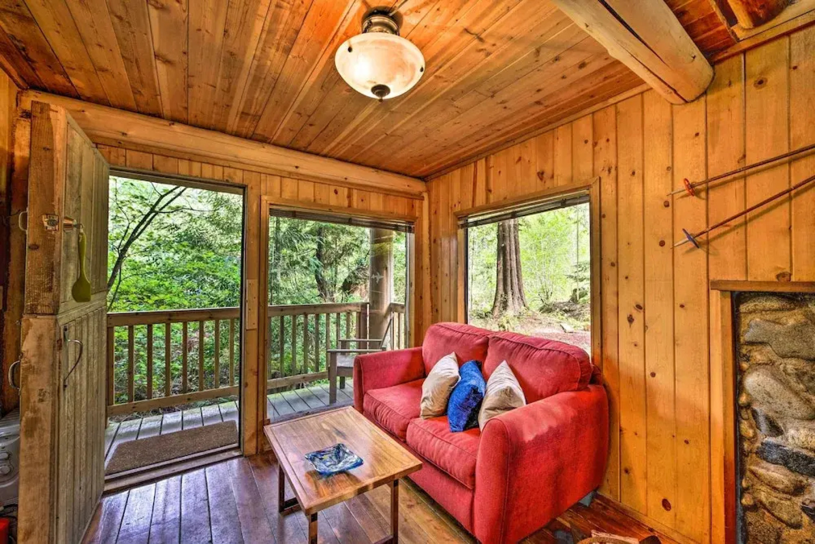 Three Enchanting Riverfront Cabins: Hot Tub Access
