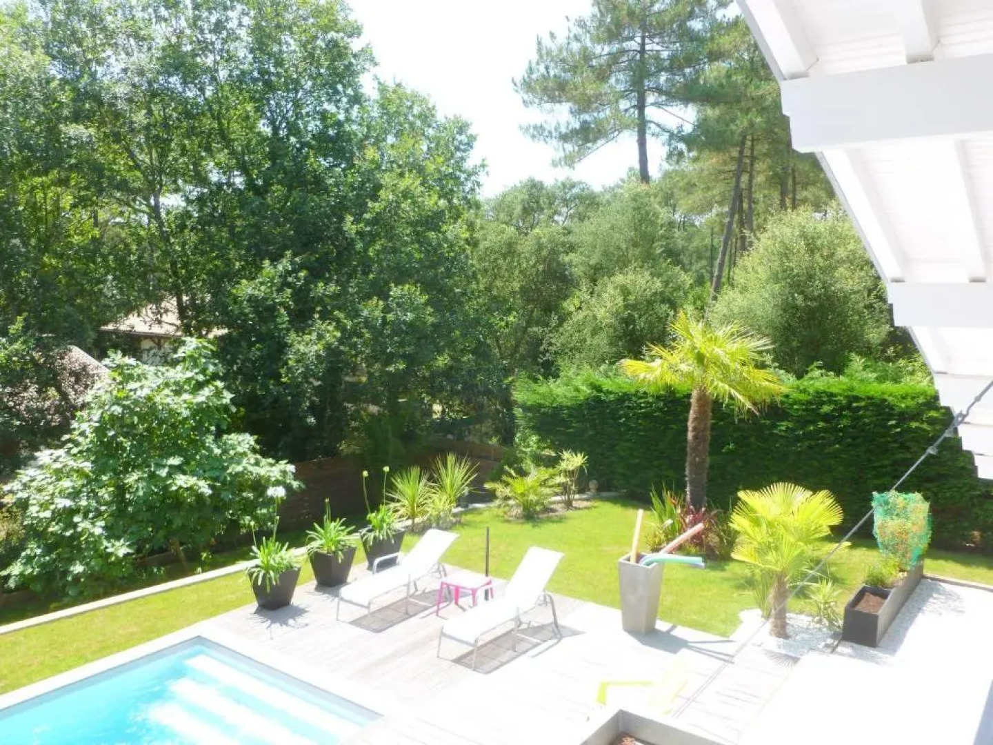 Ref 111 Seignosse, Villa de standing 4 étoiles partiellement climatisée avec piscine chauffée et Wifi au calme sur terrain 1100m2