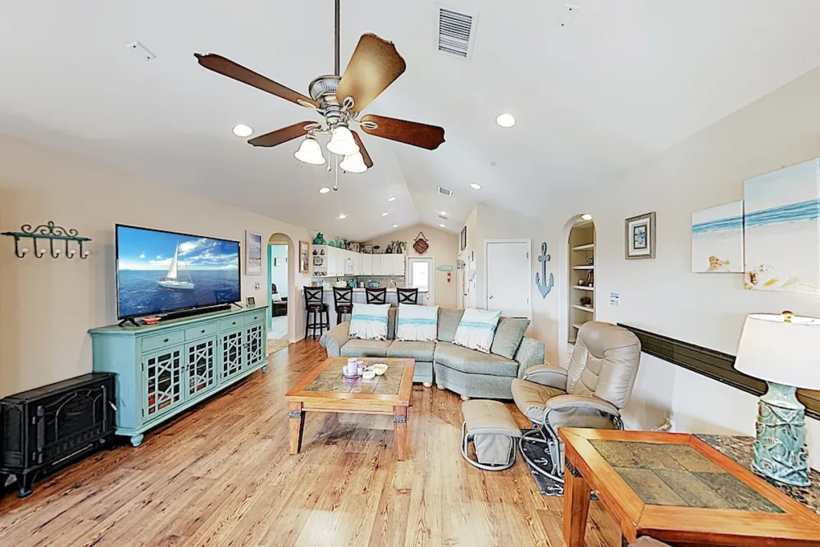 Canal-front Getaway W/ Enclosed Deck & Boat Dock 4 Bedroom Home