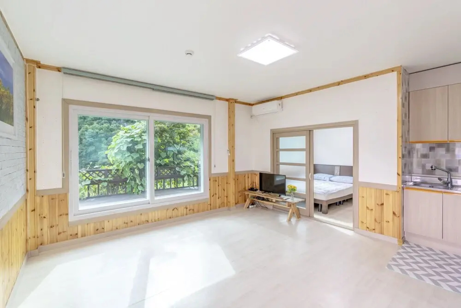 White Pension in Forest