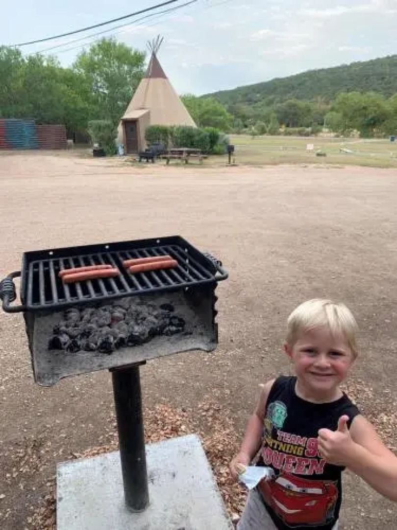 the Guadalupe - Tipi 3 Painted Pony - Campsite