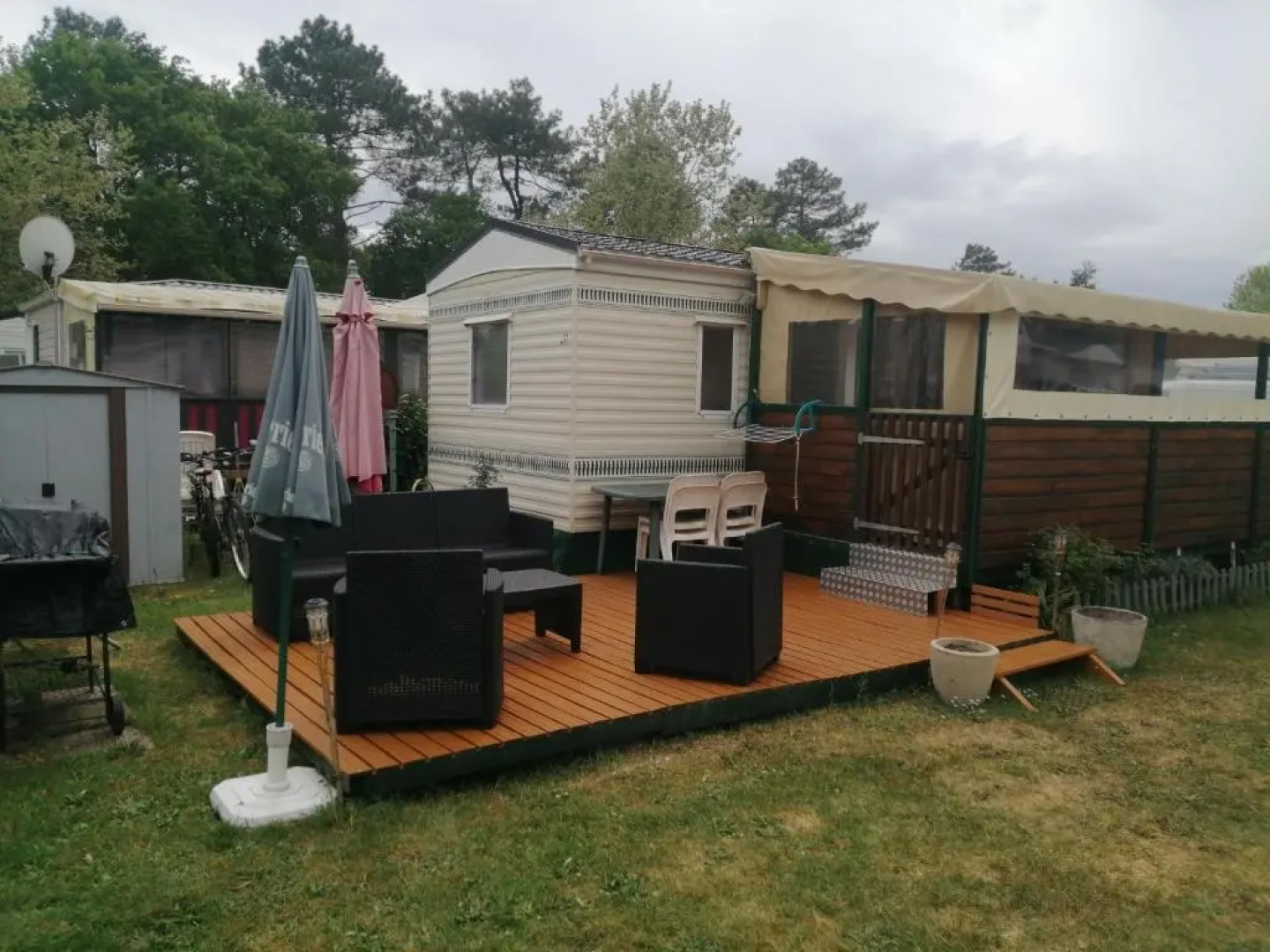 Mobilhome bien équipé et climatisé