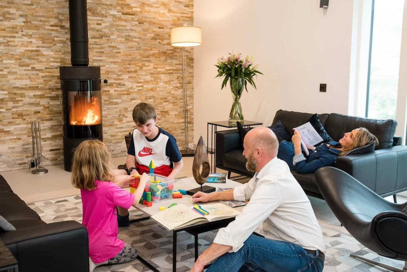 An Caisteal Lodge With Cascading Waterfall View