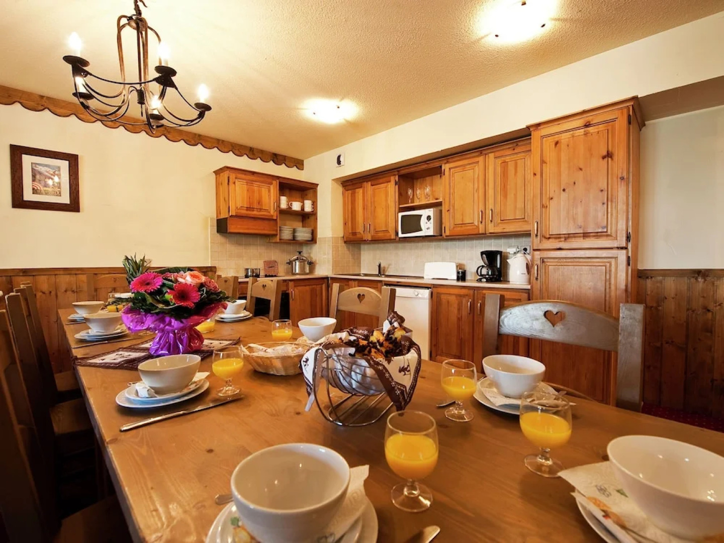 Rustic Apartment With a Fireplace and Wi-fi in Arc 2000