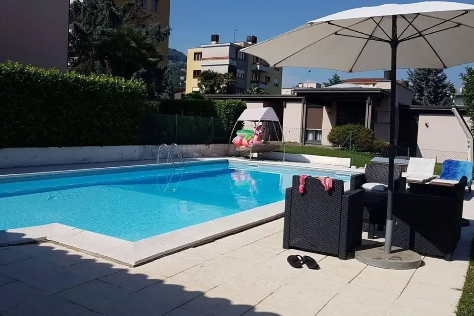 Apartment With one Bedroom in Caslano, With Wonderful Mountain View, Shared Pool, Enclosed Garden