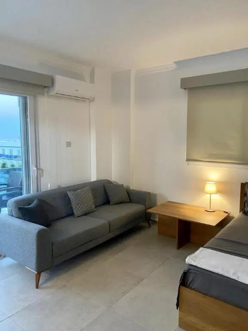 Sleek Flat With Shared Pool and Sea View in Iskele