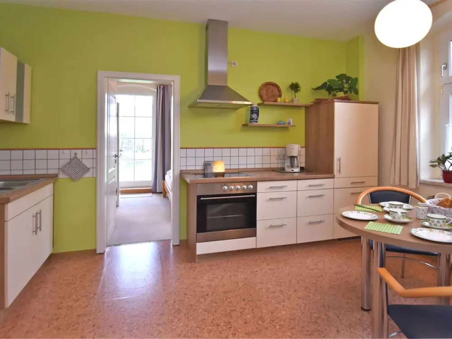 Apartment in Mülsen With Balcony, Heating, Garden Furniture